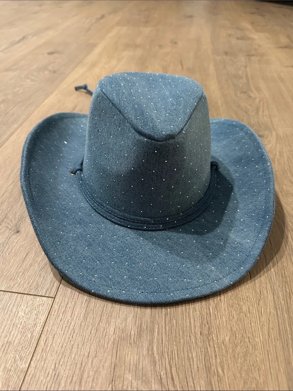 Blue Denim Sparkly Hat